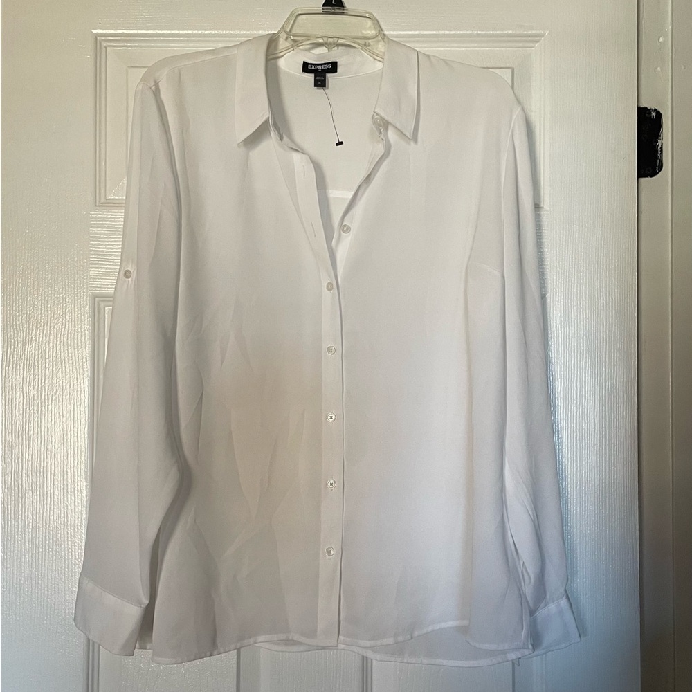 NWOT Express convertible sleeve Portofino shirt